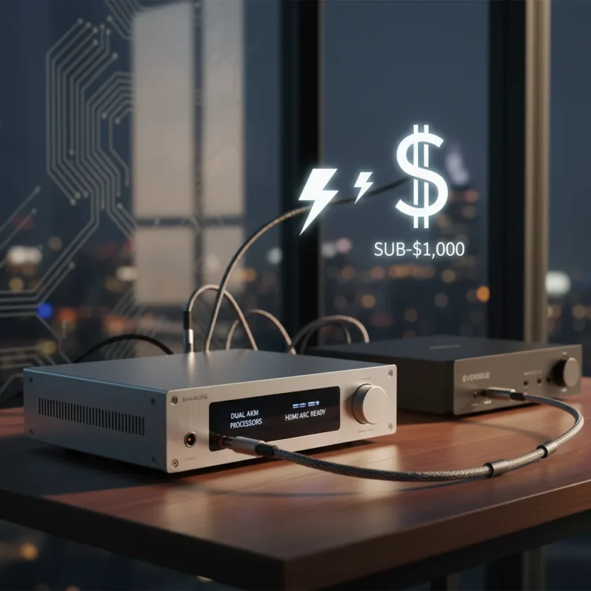 Shanling SM90 DAC challenges Eversolo's streamer dominance — AI-generated illustration