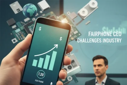 Smartphone living wage gap costs less than $1.20 per phone — AI-generated illustration