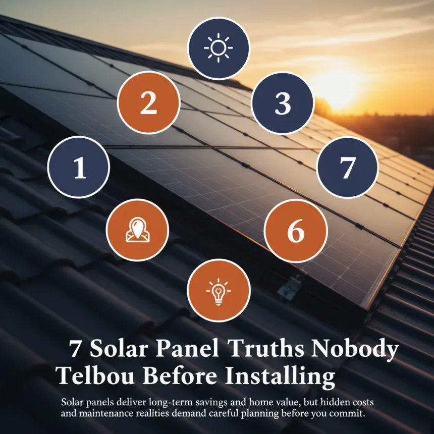 7 Solar Panel Truths Nobody Tells You Before Installing — AI-generated illustration