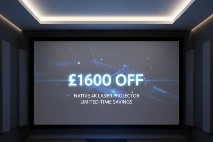 Sony VPL-XW5000ES laser projector discount: save on native 4K — AI-generated illustration