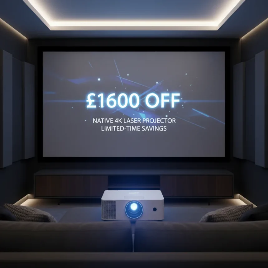 Sony VPL-XW5000ES laser projector discount: save on native 4K — AI-generated illustration