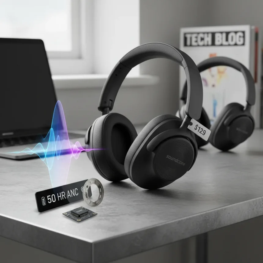 Soundcore Space 2 headphones beat their budget predecessor — AI-generated illustration