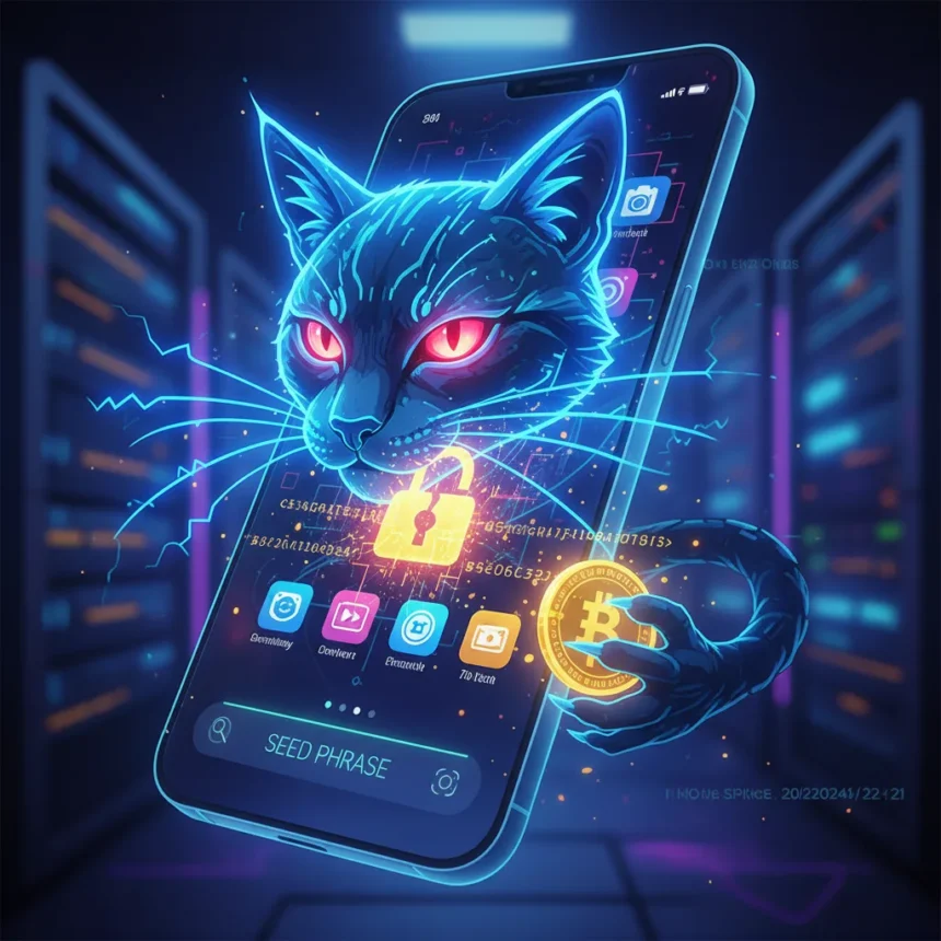 SparkCat malware returns with iOS variant to steal crypto wallets — AI-generated illustration
