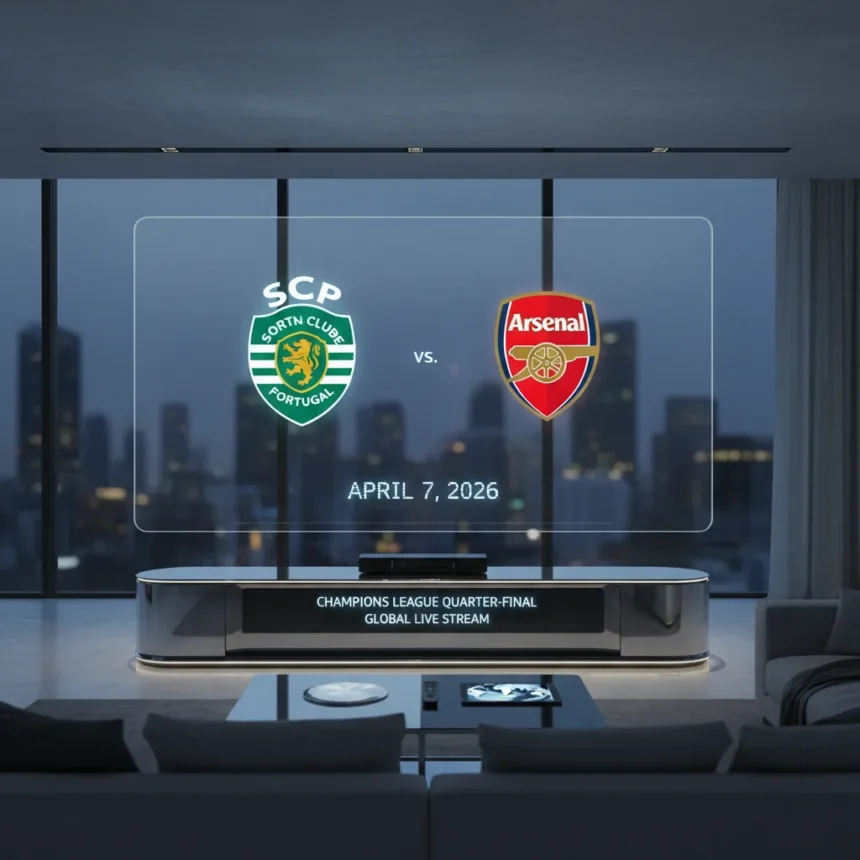 How to watch Sporting vs Arsenal Champions League quarter-final — AI-generated illustration