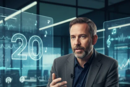 Spotify at 20: Sten Garmark on ubiquity, AI, and what's next — AI-generated illustration