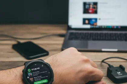 Spotify on Garmin watches: offline listening setup guide — AI-generated illustration
