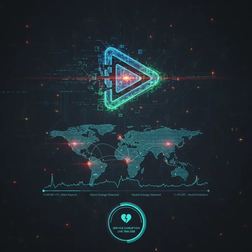 Spotify outage updates: service disruption live tracker — AI-generated illustration