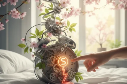 Why spring turns early birds into snooze button addicts — AI-generated illustration
