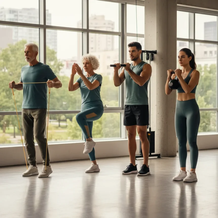 Standing core exercises beat floor workouts for mobility — AI-generated illustration