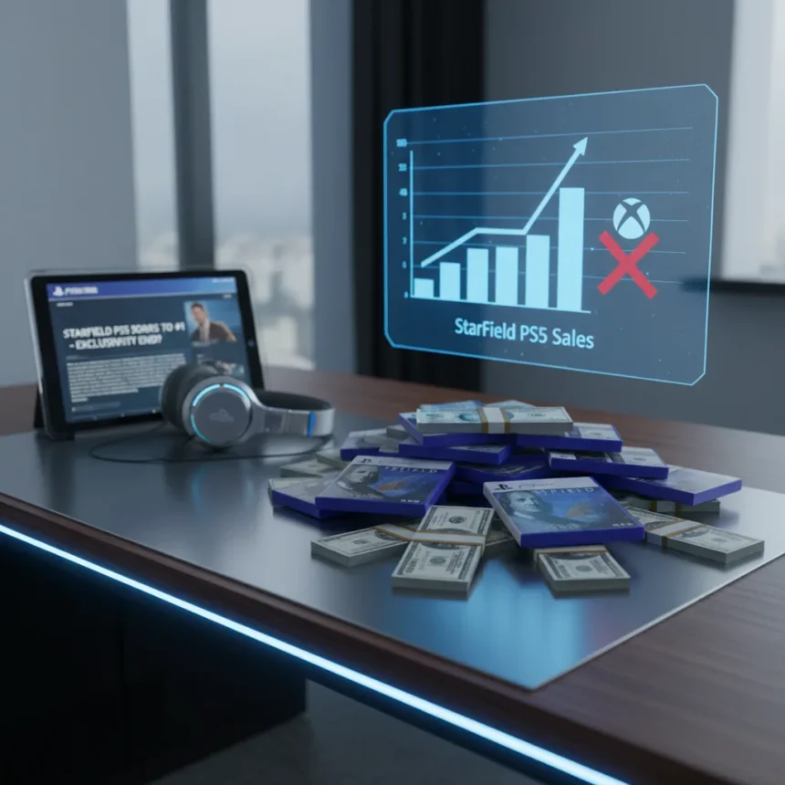 Starfield PS5 sales surge proves Xbox exclusivity era is over — AI-generated illustration