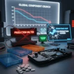 Steam Deck stock crisis deepens as RAM shortage forces production halt — AI-generated illustration