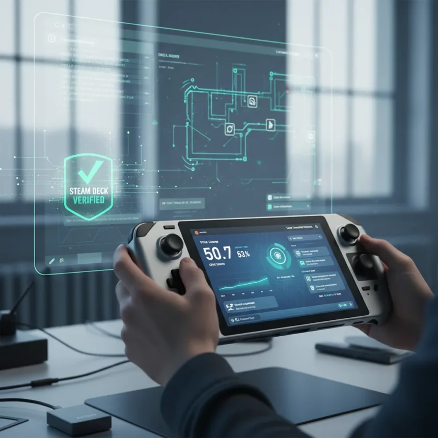 Steam Deck Verified gets real-time performance tracking for developers — AI-generated illustration