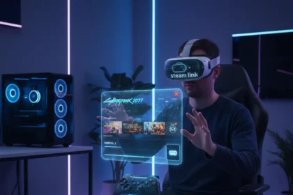 Steam Link on Apple Vision Pro: Finally, a Gaming Reason to Use It — AI-generated illustration