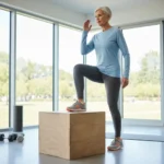 Step-ups after 60: The leg strength benchmark that matters — AI-generated illustration