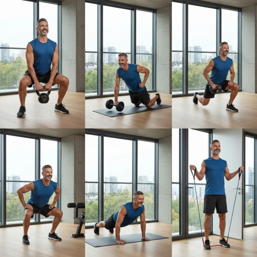 5 strength exercises to do daily after 50, trainer says — AI-generated illustration