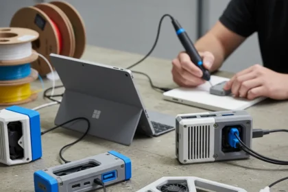Surface fans 3D-print the docks Microsoft refuses to make — AI-generated illustration