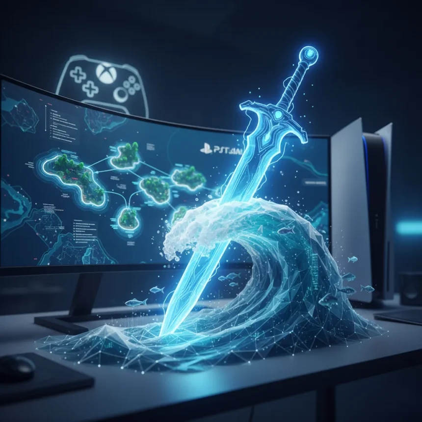 Sword of the Sea Xbox Port In Development, Expanding Beyond PS5 — AI-generated illustration