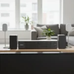System 6 Soundbar Blends Wired Stability With Wireless Freedom — AI-generated illustration