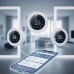 Tado multi-home feature controls multiple thermostats free — AI-generated illustration