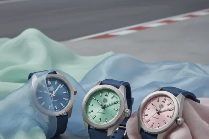 TAG Heuer Solargraph Pastel Models Soften Racing's Hard Edge — AI-generated illustration