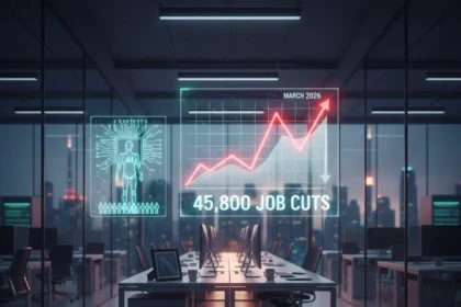 Tech job layoffs hit worst month since 2024, set to worsen — AI-generated illustration