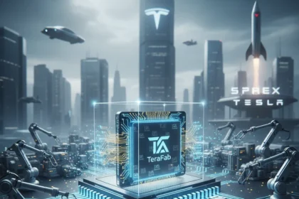 Intel's 14A process powers TeraFab's 1-terawatt AI chip ambition — AI-generated illustration