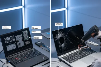 ThinkPad T14 Gen 7 Exposes Surface's Repair Gap — AI-generated illustration