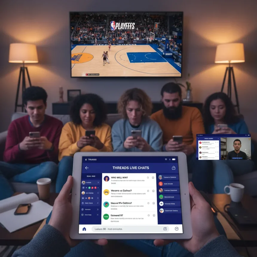 Threads Live Chats Bring Real-Time Event Banter to Meta's Platform — AI-generated illustration