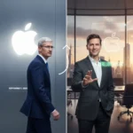 Tim Cook Steps Down as Apple CEO in Historic Leadership Shift — AI-generated illustration