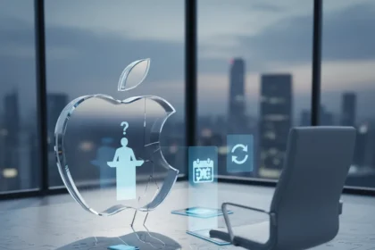 Tim Cook CEO succession rumors persist despite his denials — AI-generated illustration