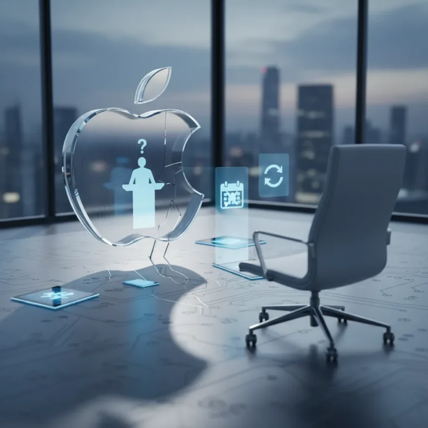 Tim Cook CEO succession rumors persist despite his denials — AI-generated illustration