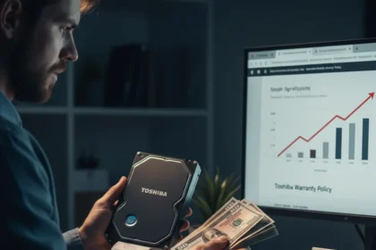 Toshiba warranty refund policy leaves customers short on large drives — AI-generated illustration
