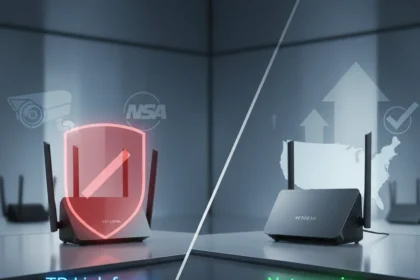 TP-Link faces FCC router ban while Netgear wins approval — AI-generated illustration