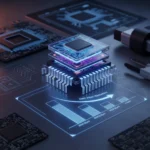 TSMC SoIC 3D stacking roadmap advances chiplet density race — AI-generated illustration