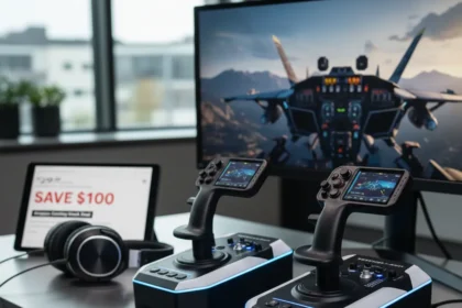 Turtle Beach VelocityOne Flightdeck HOTAS drops $100 in rare deal — AI-generated illustration