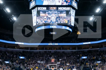 UConn vs Michigan March Madness Final: How to Watch Free — AI-generated illustration