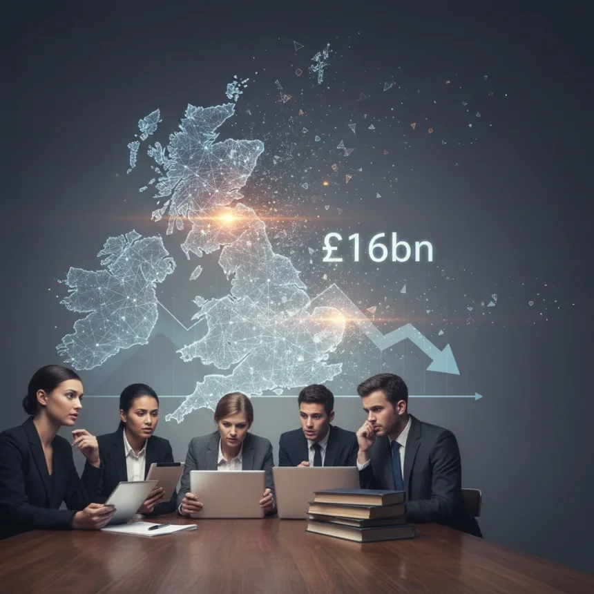 UK's £16bn AI productivity opportunity slips away without early-career training — AI-generated illustration