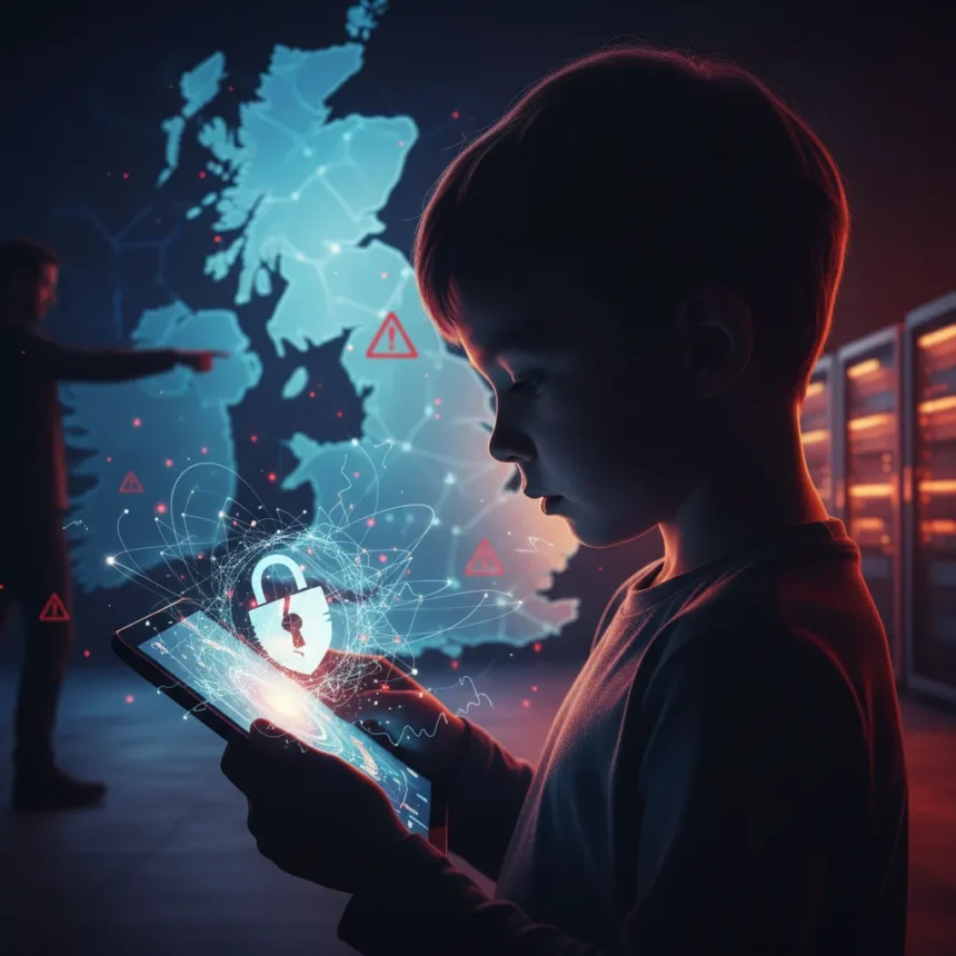 UK child safety crackdown on VPNs could backfire, warns industry — AI-generated illustration