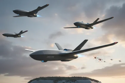 Remote interceptor drones redefine pilotless air combat — AI-generated illustration