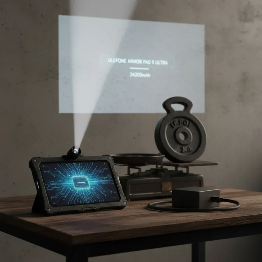 Ulefone Armor Pad 5 Ultra review: Rugged tablet that weighs a ton — AI-generated illustration