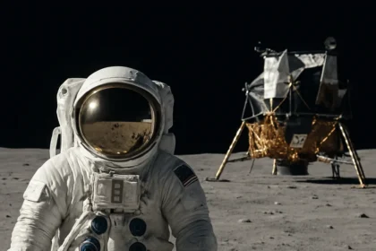 Unreal Engine 5 lunar recreation exposes Artemis II misinformation — AI-generated illustration