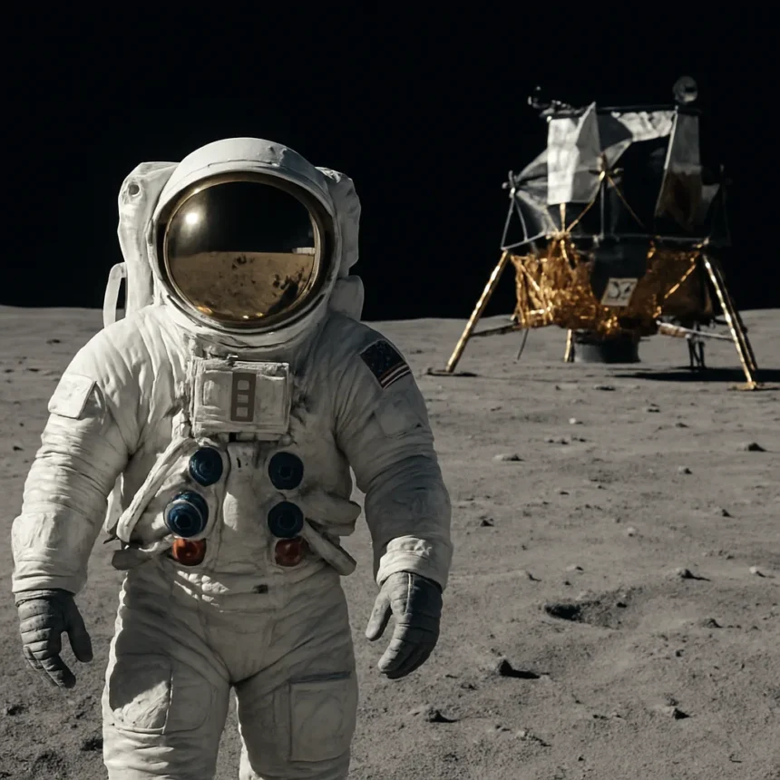 Unreal Engine 5 lunar recreation exposes Artemis II misinformation — AI-generated illustration