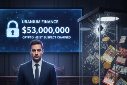Crypto heist suspect charged with $53M Uranium Finance theft — AI-generated illustration