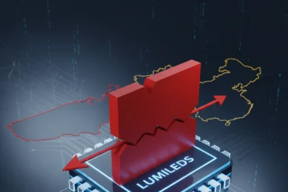 US blocks Chinese LED chipmaker's Lumileds acquisition for second time — AI-generated illustration