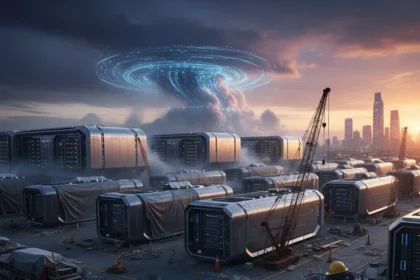 US data center delays threaten $650B AI infrastructure push — AI-generated illustration