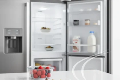 Used tea bags beat baking soda for fridge odor removal — AI-generated illustration