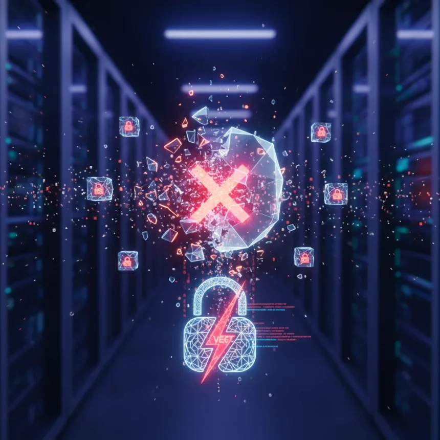 VECT ransomware destroys files over 128KB, making decryption impossible — AI-generated illustration