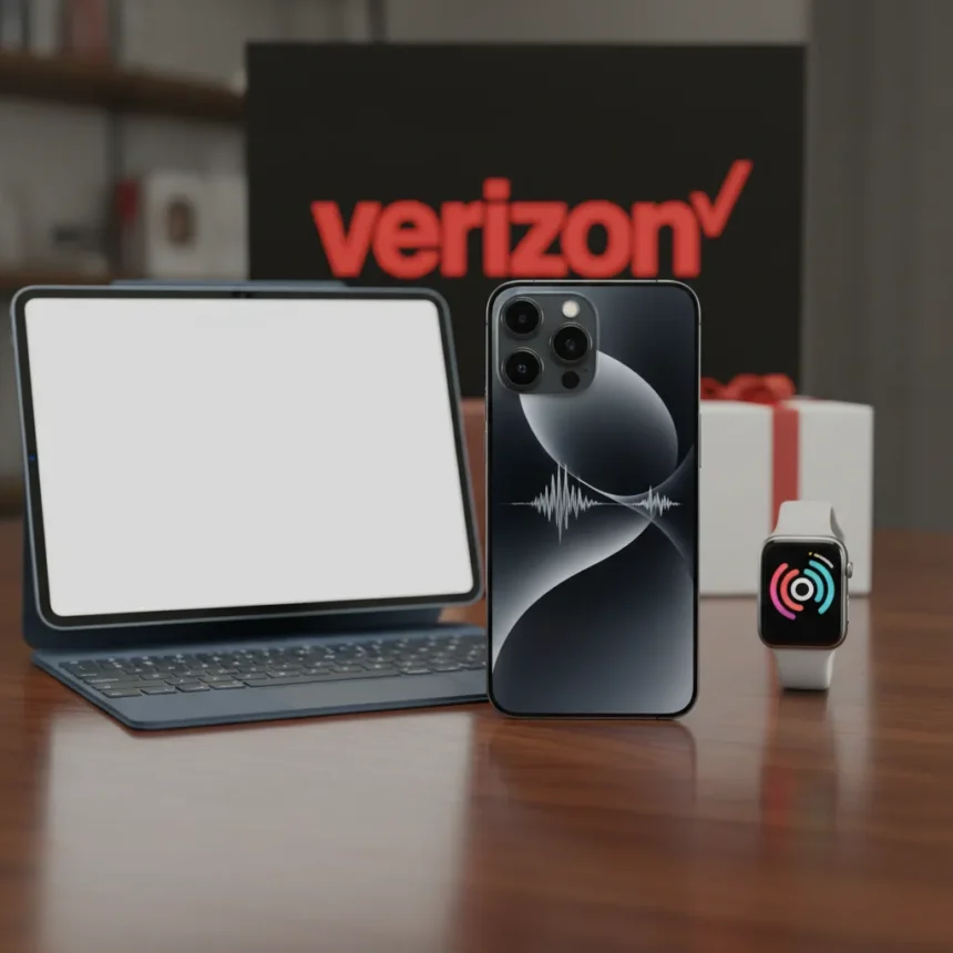 Verizon's best iPhone deal returns with free iPad and Apple Watch — AI-generated illustration