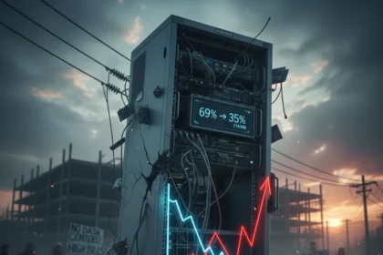 Virginia Data Center Support Collapses as Energy Bills Bite — AI-generated illustration