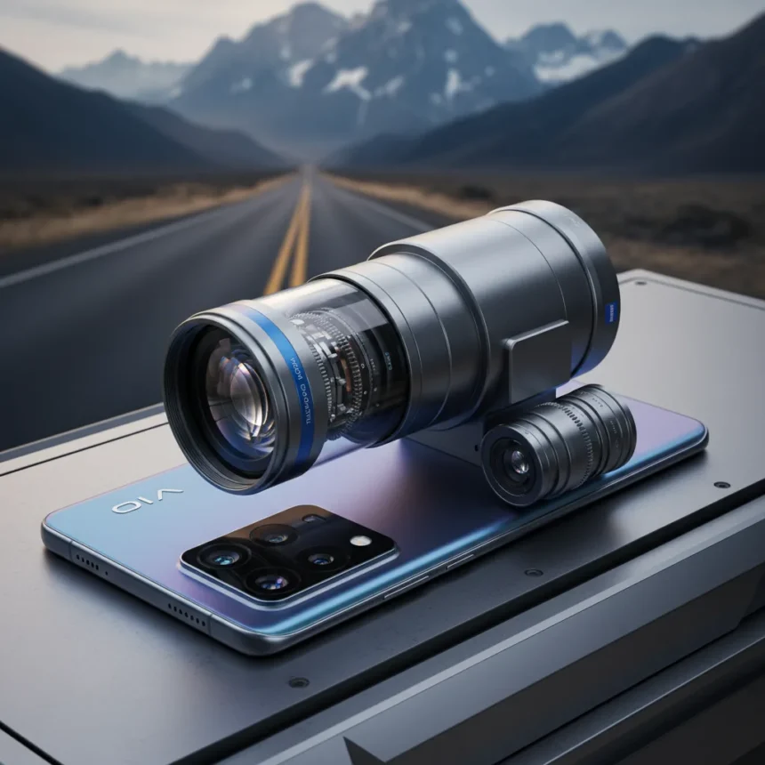 Vivo X300 Ultra teleconverter lenses prove mobile zoom has real teeth — AI-generated illustration